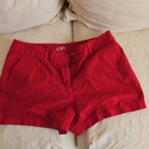 LOFT High Waist Red Women's Shorts